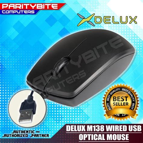DELUX M138 USB Wired Optical Mouse (M138BU) .
